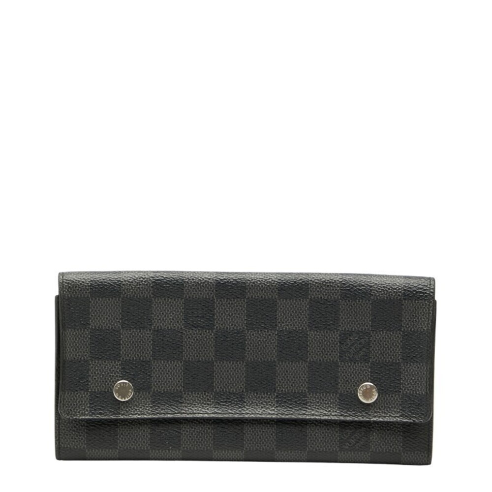 Louis Vuitton Damier Graphite Black Portefeuille Long Modulable Wallet Black